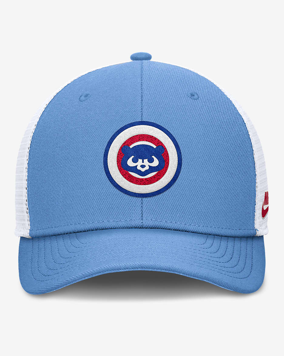 Chicago Cubs Cooperstown Rise Men s Nike Dri FIT MLB Trucker Adjustable Hat